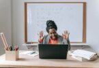 Woman working from home