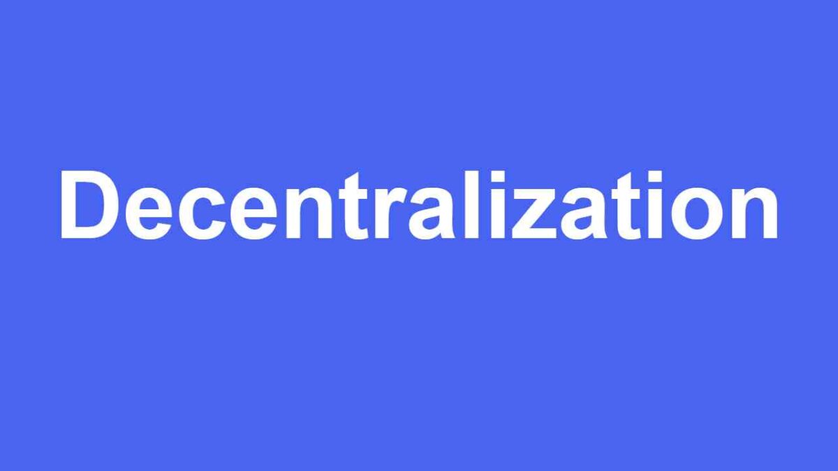 decentralization