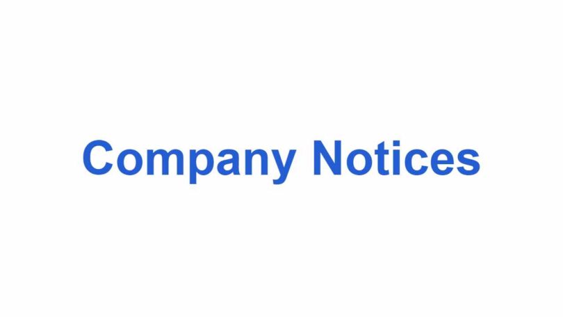 Company Notices