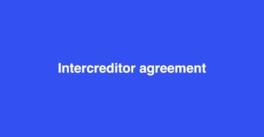 Intercreditor agreement